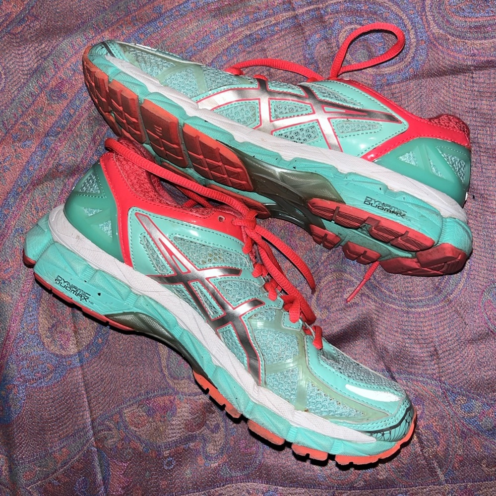ASICS Gel-Kayano 21 Running Shoe Pink Blue